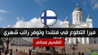 التطوع في فنلندا 2024 يوفر الاقامة وتأشيرة