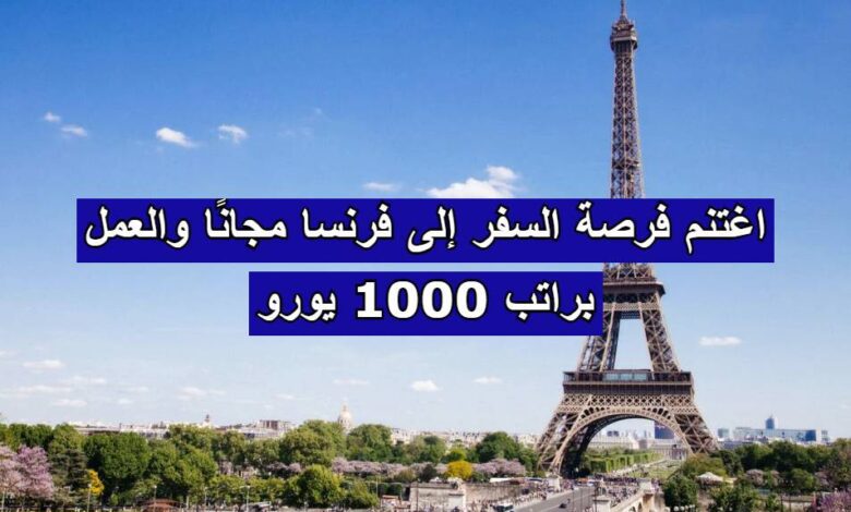 اغتنم فرصة السفر إلى فرنسا مجانًا والعمل براتب 1000 يورو