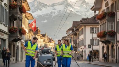 مطلوب عمال نظافة في شركة بدولة سويسرا