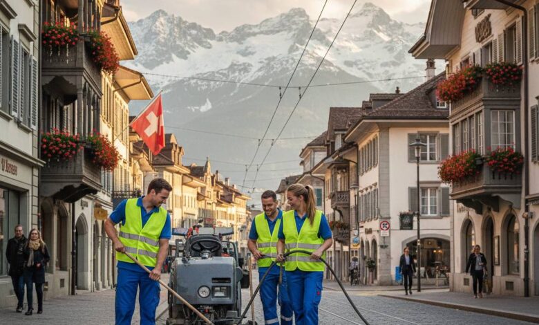 مطلوب عمال نظافة في شركة بدولة سويسرا