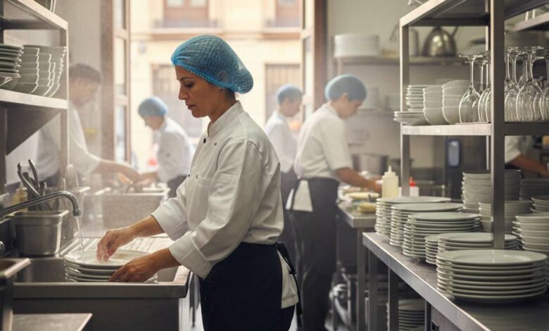 مطلوب عامل غسل الصحون للعمل في فندق بإسبانيا