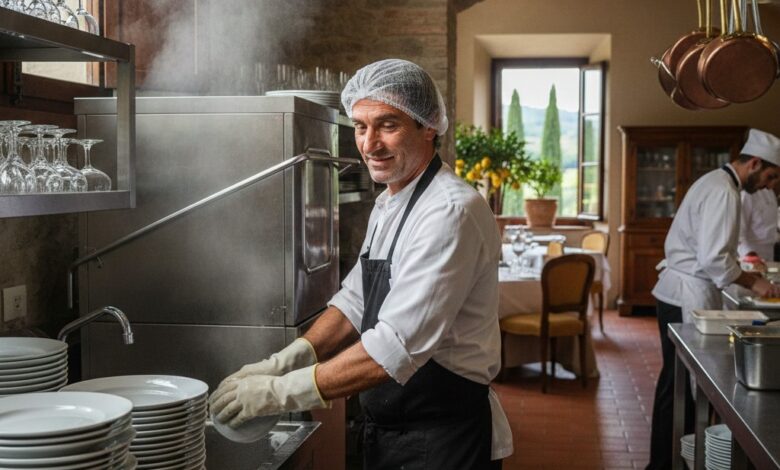 مطلوب عامل غسيل أطباق في فندق بايطاليا