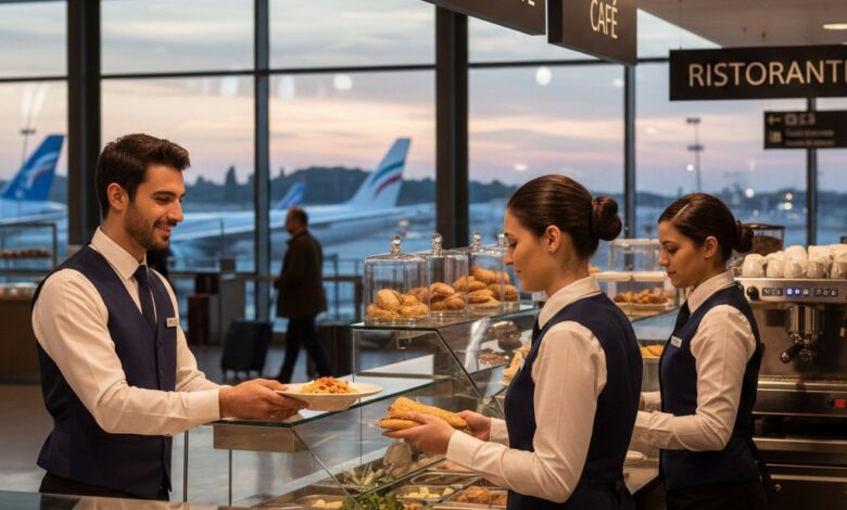 فرص عمل في المطارات الإيطالية: توظيف في مجال خدمات الطعام