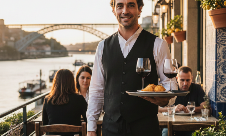 وظائف للمقيمين والأجانب: نادل بمطعم في البرتغال