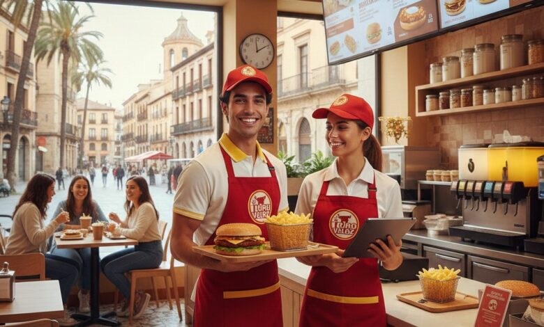 مطلوب نادل للعمل في مطعم وجبات سريعة بإسبانيا