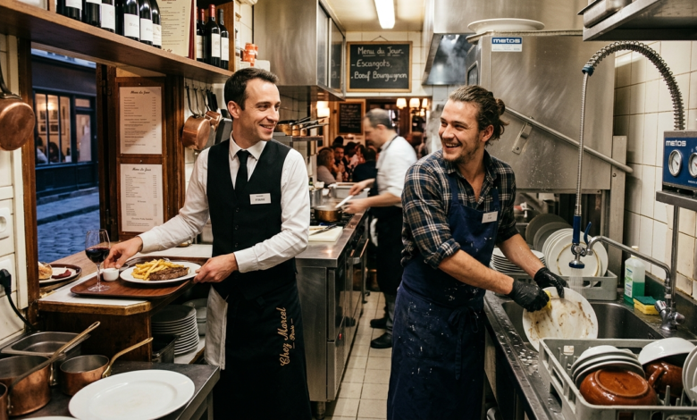 مطلوب نادل وغاسل الأطباق في فرنسا