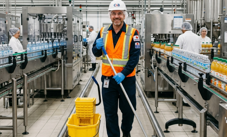 مطلوب عامل نظافة في مصنع الأغذية والمشروبات بكندا