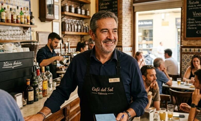 مطلوب مشرف مقهى في اسبانيا