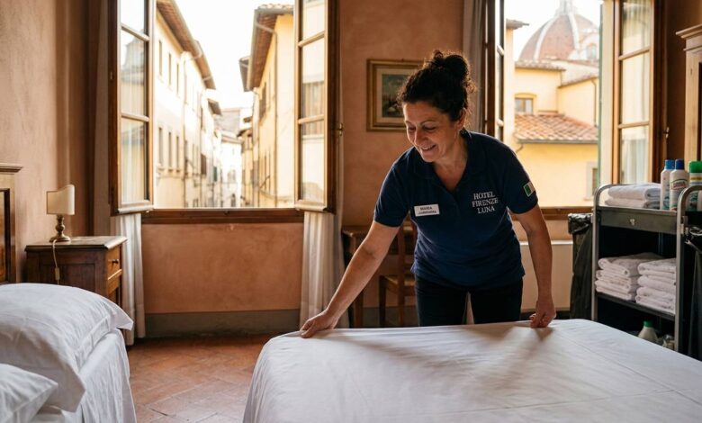 مطلوب عامل نظافة غرف في ايطاليا