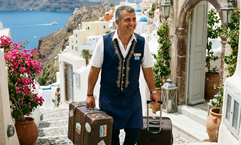 مطلوب حامل الحقائب لفندق في اليونان