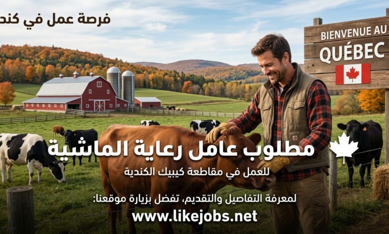 مطلوب عامل رعاية الماشية للعمل في مقاطعة كيبيك الكندية