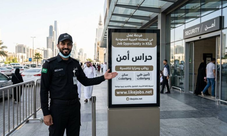 فرصة عمل حارس أمن في المملكة العربية السعودية برواتب ومزايا تنافسية