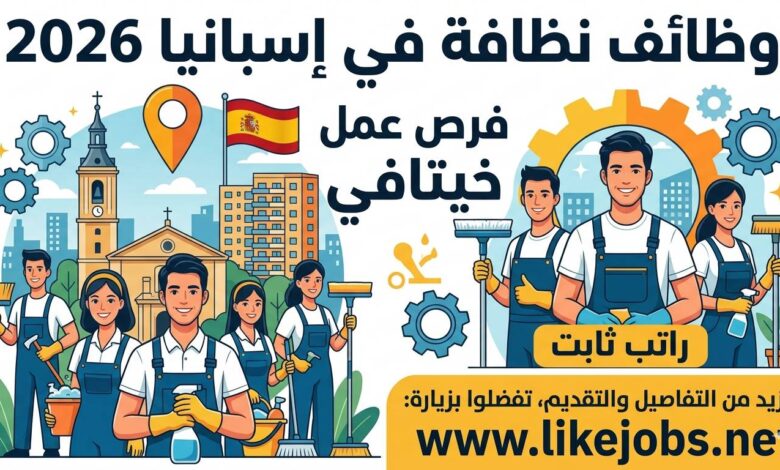 وظائف نظافة في إسبانيا 2026: فرص عمل بمدينة خيتافي مع راتب ثابت