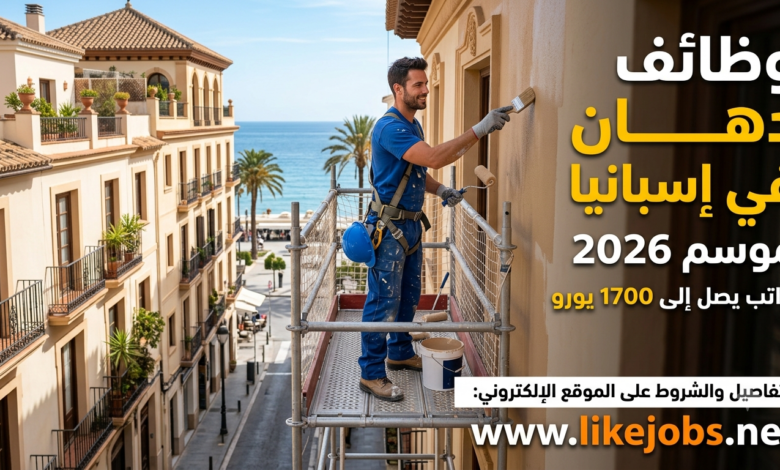وظائف دهان في إسبانيا 2026 براتب يصل إلى 1700 يورو