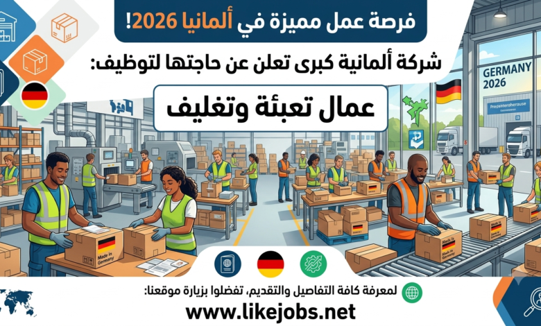 فرصة عمل في ألمانيا 2026.. شركة ألمانية تعلن توظيف عمال تعبئة وتغليف