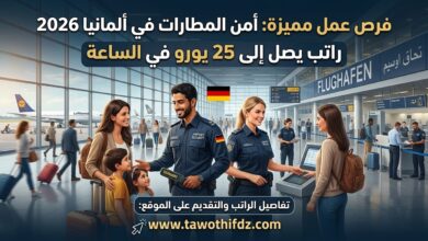 وظائف أمن المطارات في ألمانيا 2026 | راتب يصل إلى 25 يورو في الساعة