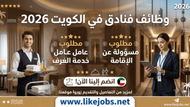 وظائف الفنادق في الكويت 2026: مطلوب عامل خدمة الغرف ومسؤولة عن الإقامة