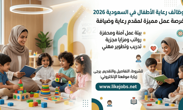 وظائف رعاية الأطفال في السعودية 2026.. فرصة عمل لمقدم رعاية وضيافة.