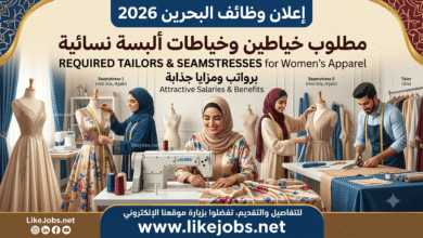 وظائف البحرين 2026: مطلوب خياطين وخياطات ألبسة نسائية برواتب ومزايا جذابة.