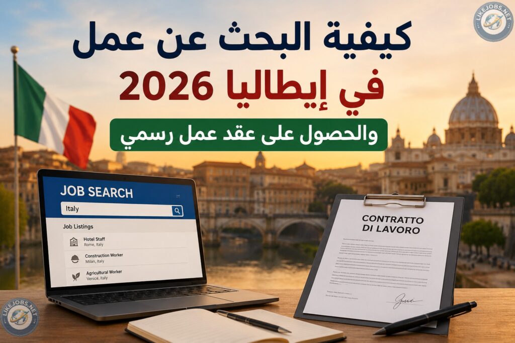 كيفية البحث عن عمل في إيطاليا 2026 والحصول على عقد عمل رسمي 2 كيفية البحث عن عمل في إيطاليا 2026 والحصول على عقد عمل رسمي