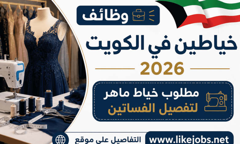 وظائف خياطين في الكويت 2026 | مطلوب خياط ماهر لتفصيل الفساتين