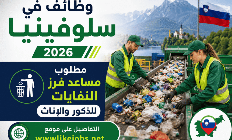 وظائف في سلوفينيا 2026.. مطلوب مساعد فرز النفايات للذكور والإناث