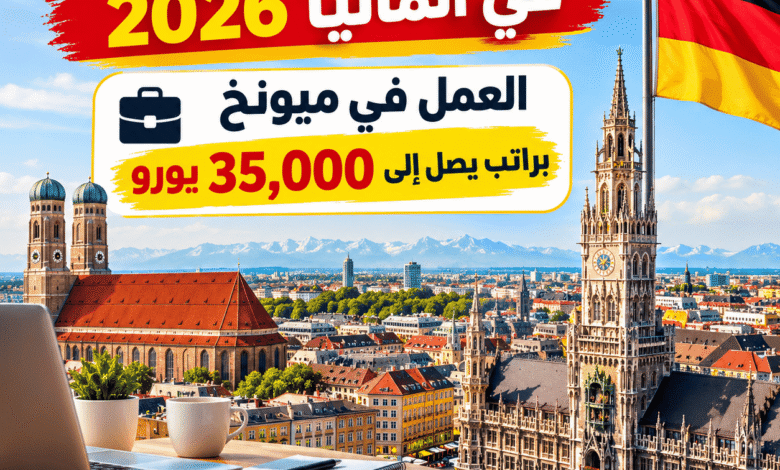 وظيفة دائمة في ألمانيا 2026: العمل في ميونخ براتب يصل إلى 35,000 يورو