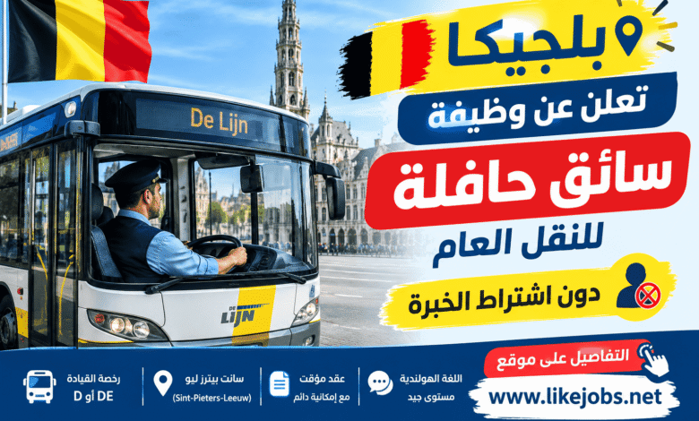 بلجيكا تعلن عن وظيفة سائق حافلة للنقل العام دون اشتراط الخبرة