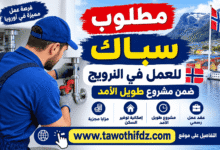 مطلوب سباك للعمل في النرويج ضمن مشروع طويل الأمد