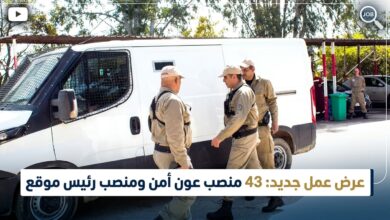 عرض عمل جديد: 43 منصب عون أمن ومنصب رئيس موقع